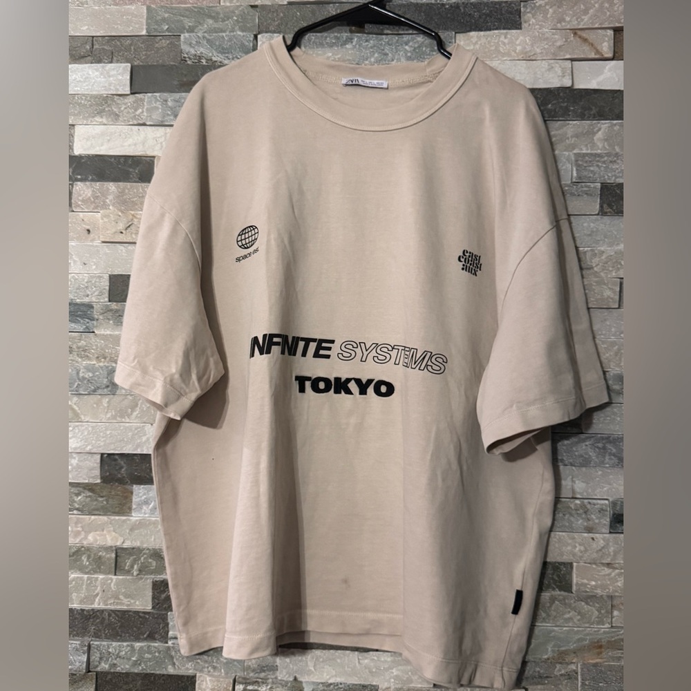 Zara Cream Tokyo Tshirt (Large)